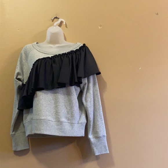 J Crew • Asymmetrical Ruffle Sweatshirt - Picture 4 of 7